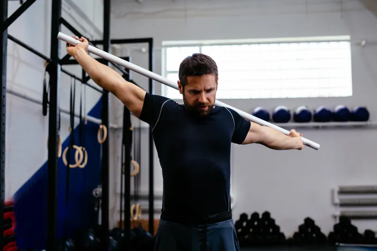 Person doing mobility training